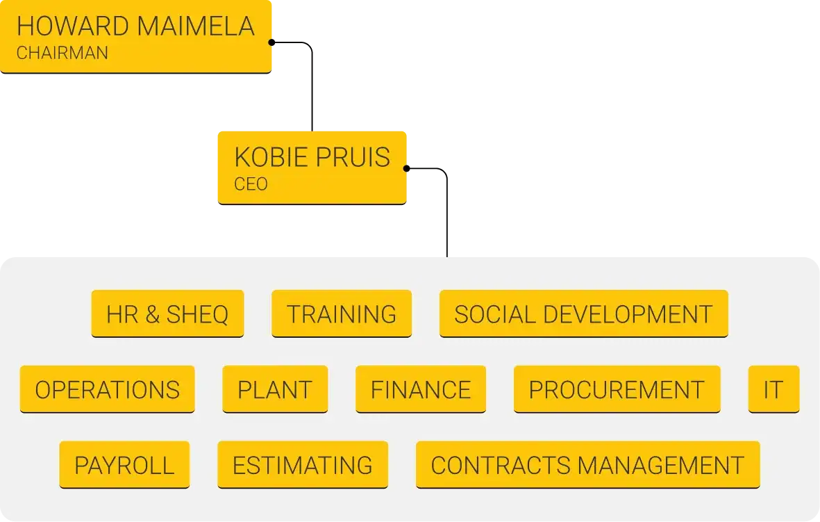 Zizwe company management diagram